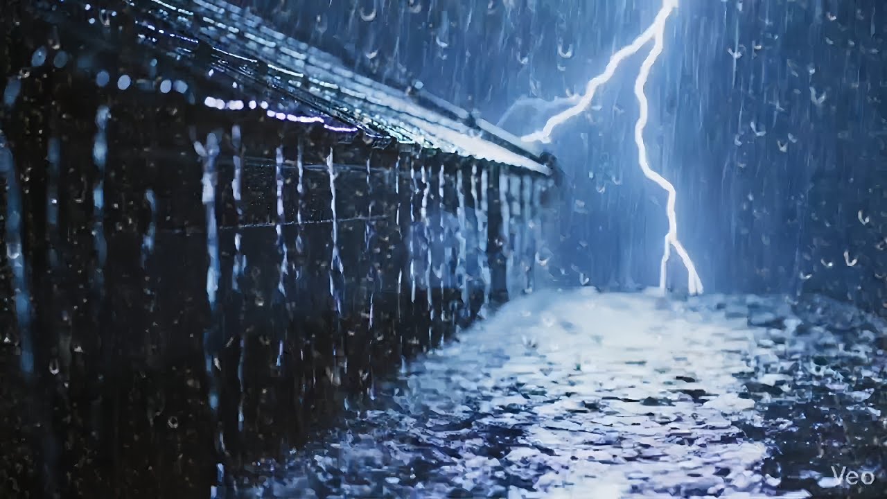 Heavy Rain and Thunder Sounds for Deep Sleep | Insomnia Relief & Relaxation