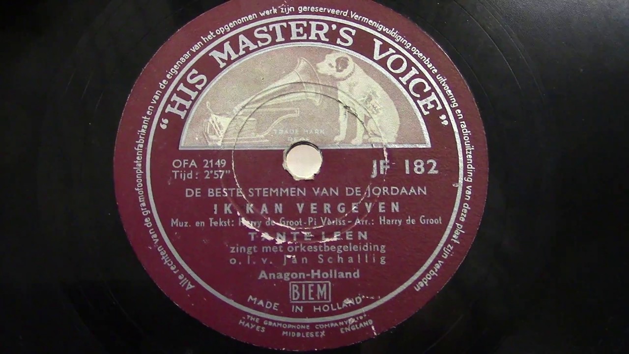 Tante Leen: Ik kan vergeven. (ca 1956).