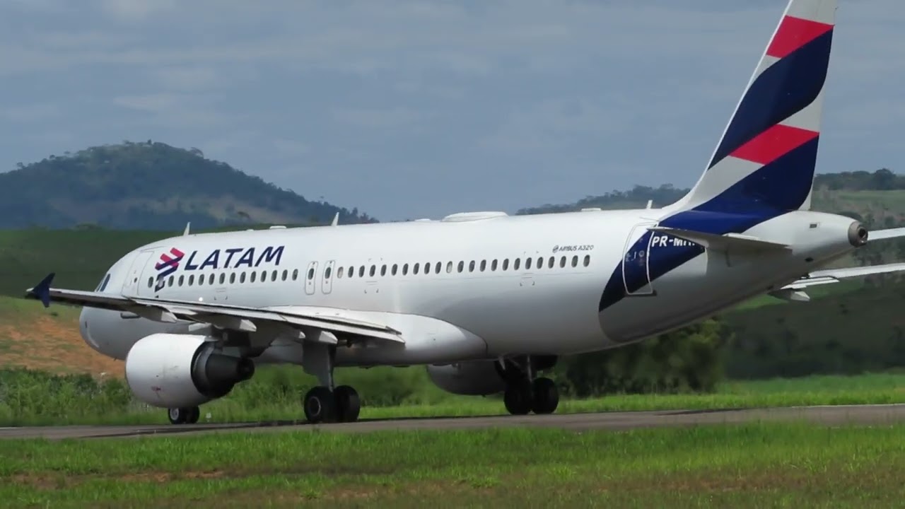 Decolagem do Latam PR-MHI do Aeroporto Zona da Mata, voo IZA-GRU. (com fonia)
