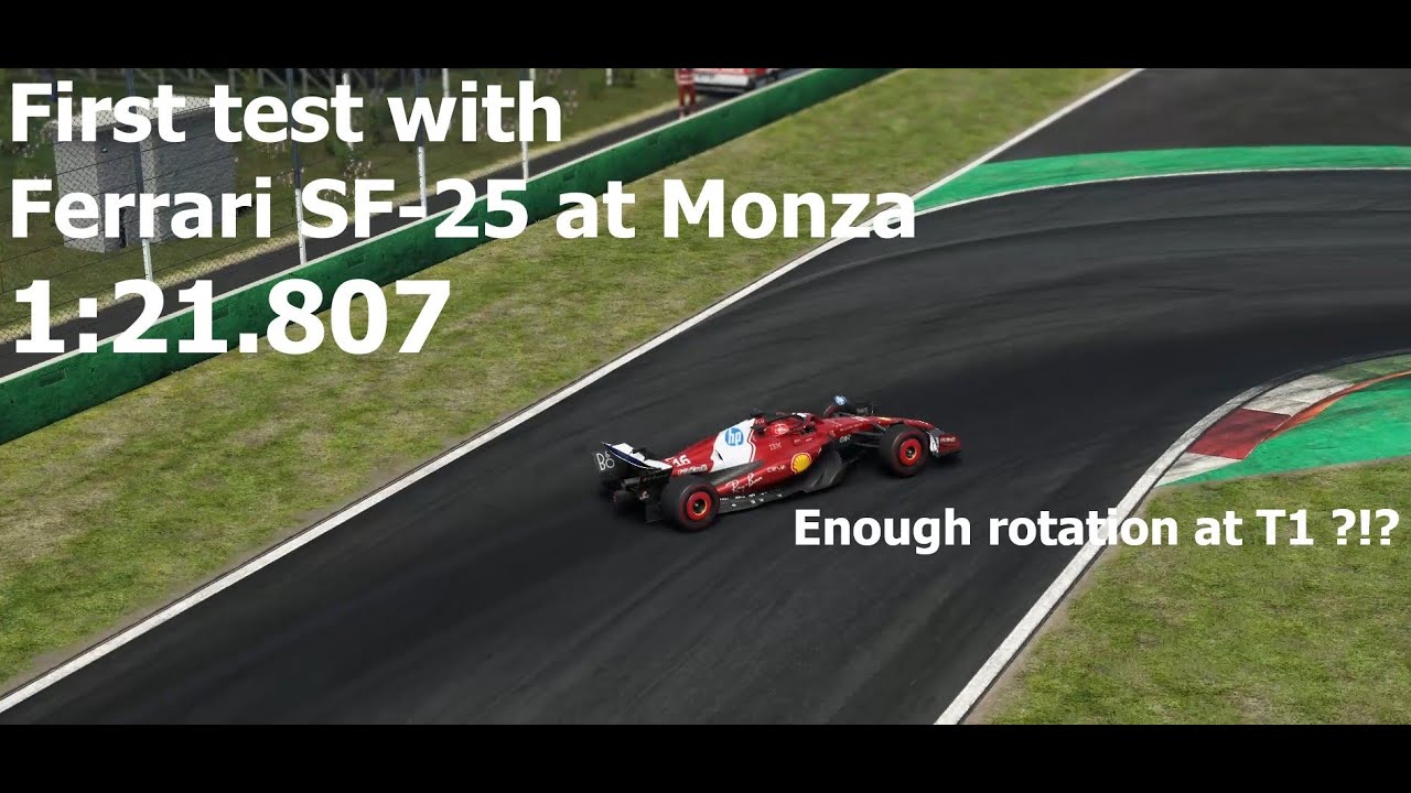 AC EVO (0.41): First test with Ferrari SF-25 at Monza