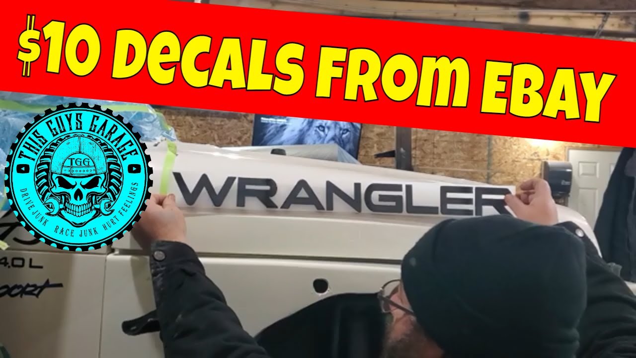 JEEP WRANGER HOOD DECAL INSTALATION