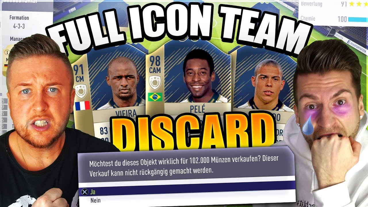 FIFA 18: FULL ICON Battleship Wager geht KOMPLETT SCHIEF ... Komplettes ICON TEAM DISCARDED ?!