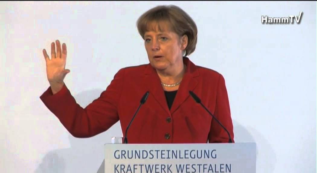 Merkel legt Grundstein für RWE-Steinkohlekraftwerk