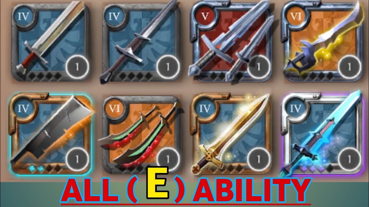 All Sword's (E) Ability Showcase in one video (AlbionOnline)