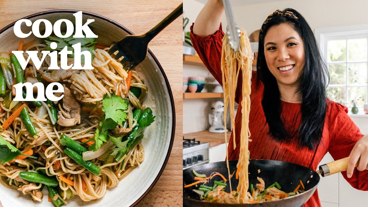 Cooking PANCIT (Filipino Noodle Stir Fry) | COOK WITH ME