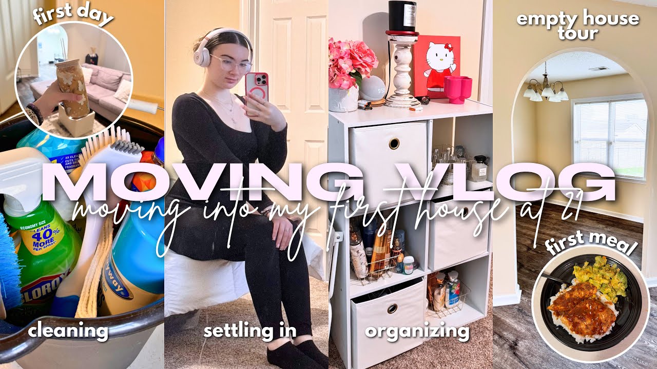 MOVING INTO MY FIRST HOUSE AT 21 🔑 | empty house tour, moving day, first night alone + more!