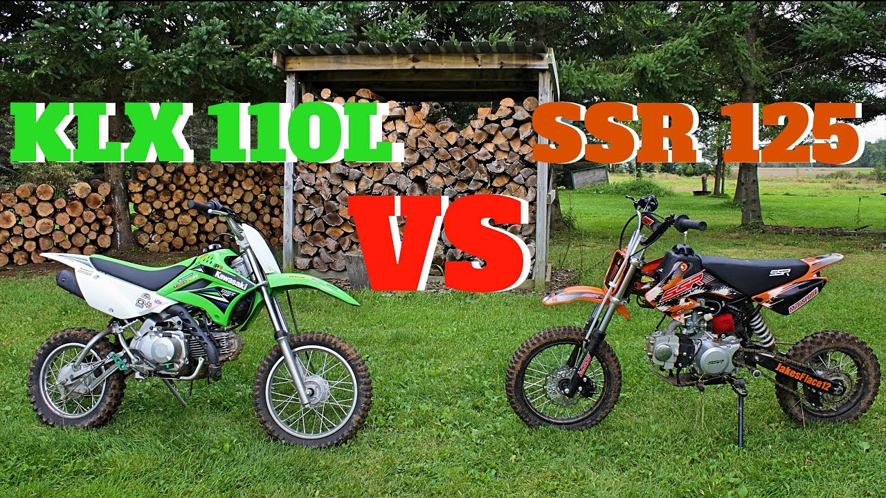 Сравнение питбайков: SSR 125 против KLX110L !!!!
