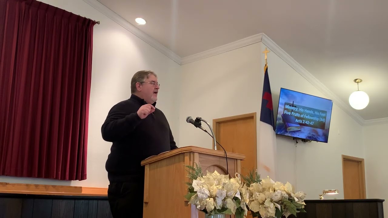 Acts 2:42-47, “Ministry: His Hands, His Feet, Five Fruits of Fellowship.” Preacher Andy Urbanec.