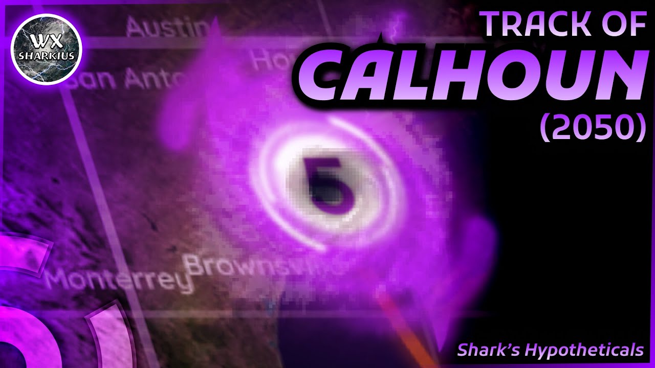 The Track of Hypothetical Hurricane Calhoun (2050)