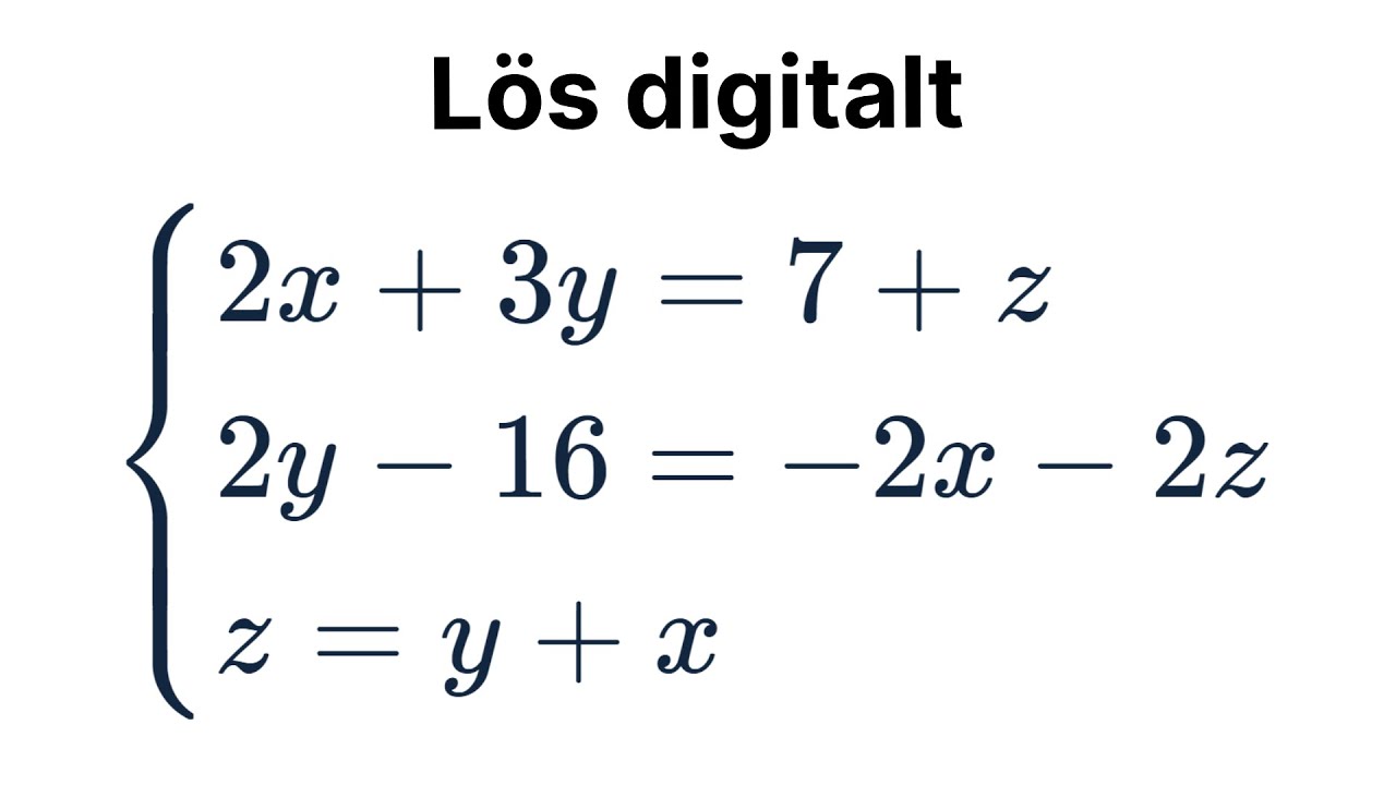 Lös ekvationssystem digitalt med GeoGebra | Matematik 2