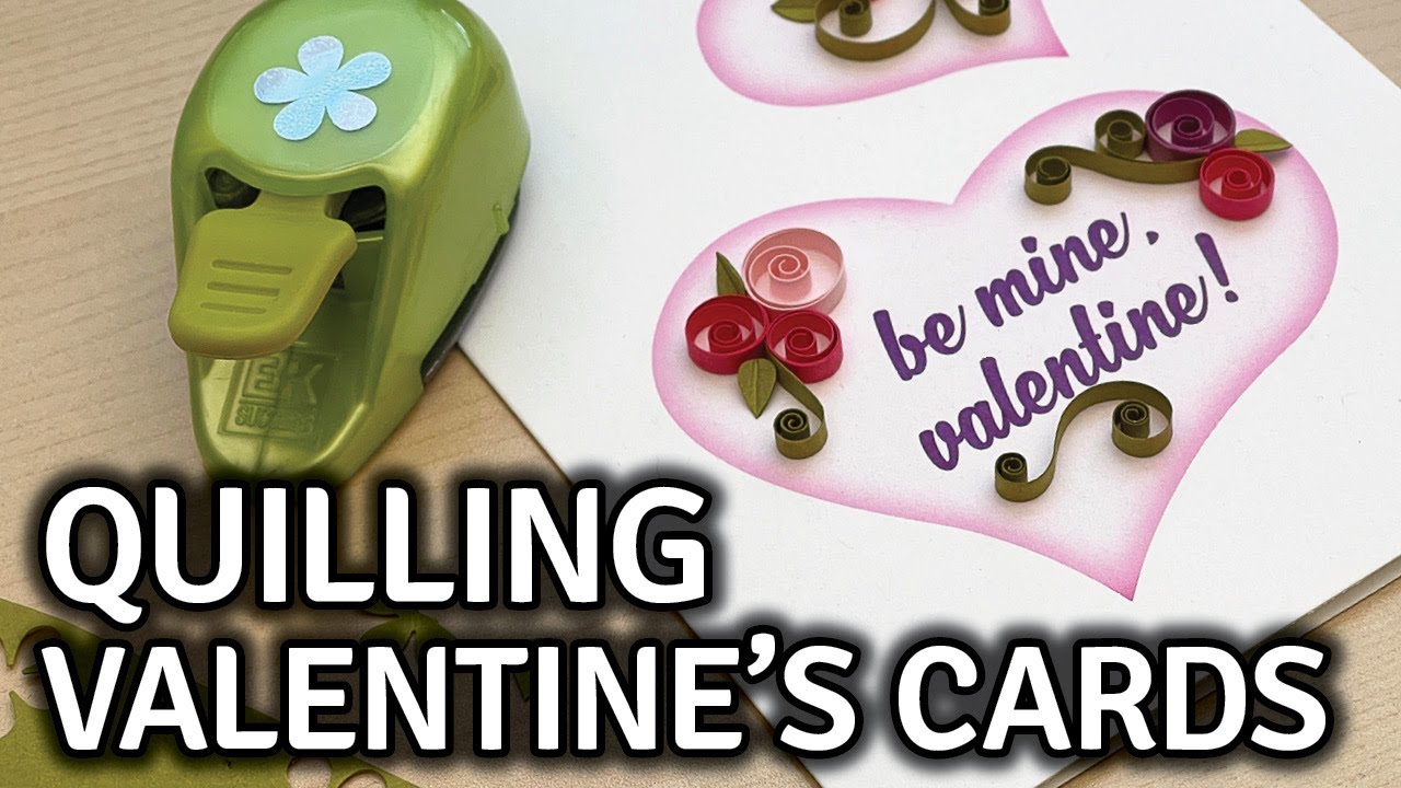 Biglietto di San Valentino con quilling - 3 semplici modelli di cuori - Modello PDF GRATUITO