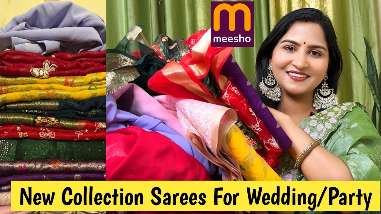 Saree Haul/Meesho Haul/Meesho Saree Haul/Wedding Saree/Partywear Saree/winterwear #meesho#sareehaul