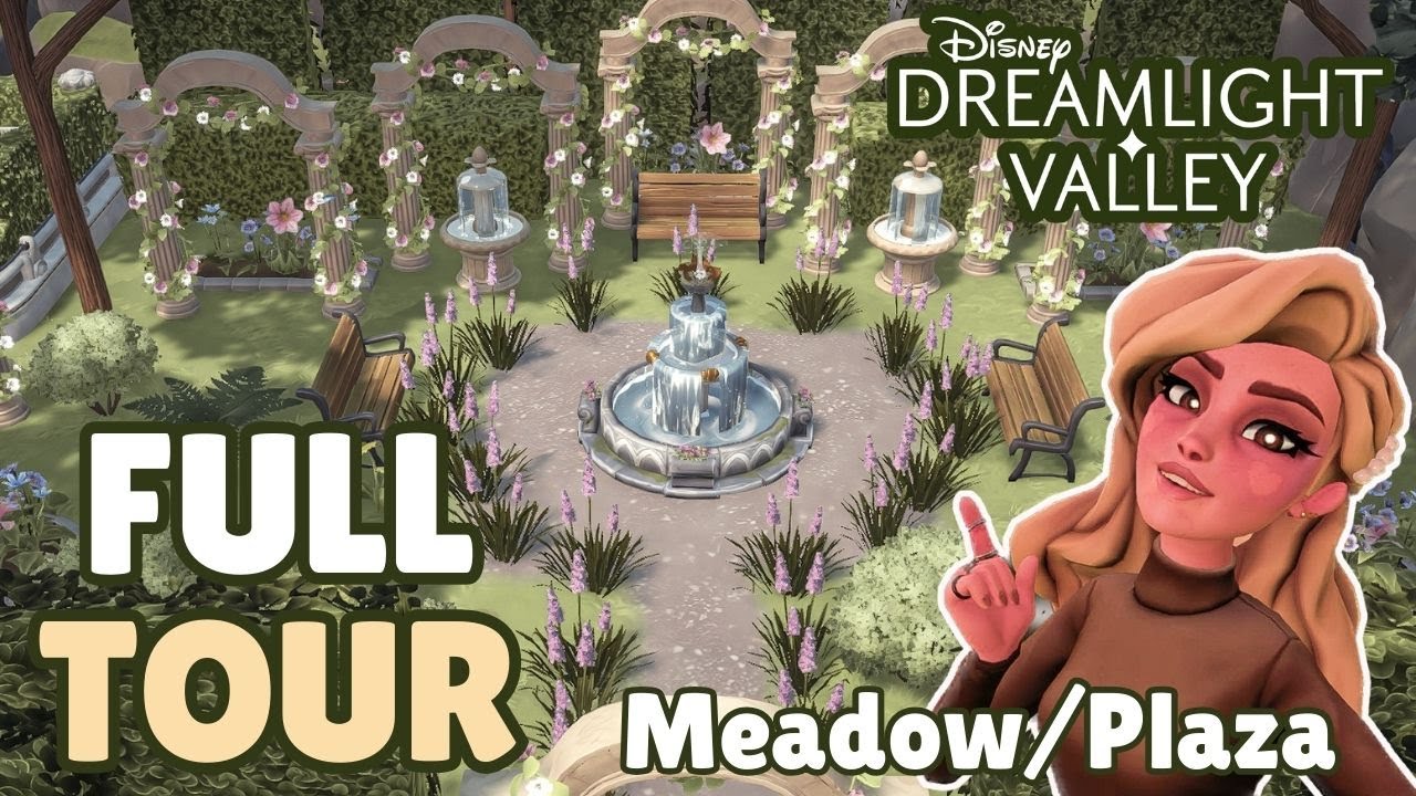 Экскурсия по площади и мирным лугам 🌷 / Дизайн-макет / Идеи декора в Disney Dreamlight Valley