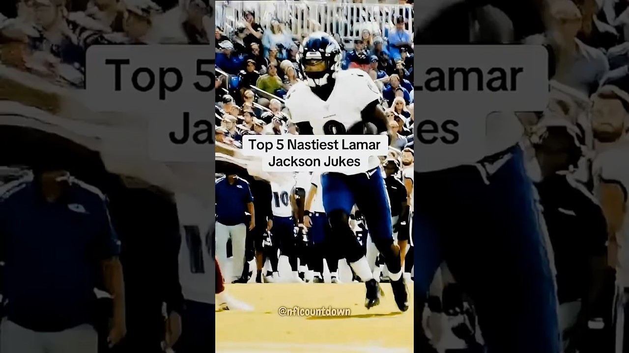 Top 5 nastiest LAMAR JACKSON jukes🏉😯 , Did I forget anything? #nfl #nflrankings