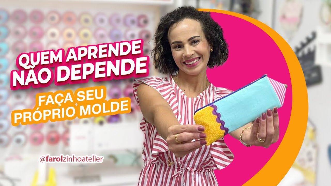 ESTOJO LÁPIS I Volta às aulas, use retalhos e aprenda a fazer o seu molde