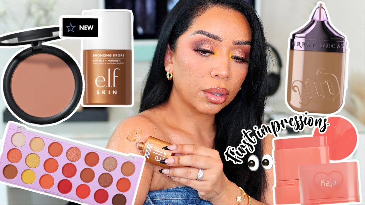 Testing TRENDY NEW MAKEUP | Drugstore and High End