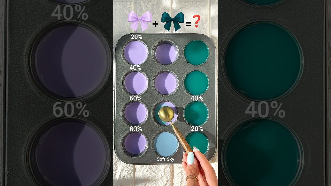&ldquo;From Lavender to Turquoise | Magical Color Shift&rdquo; ✨🎨#ColorMixing#colormix#ArtShorts#MixingColors