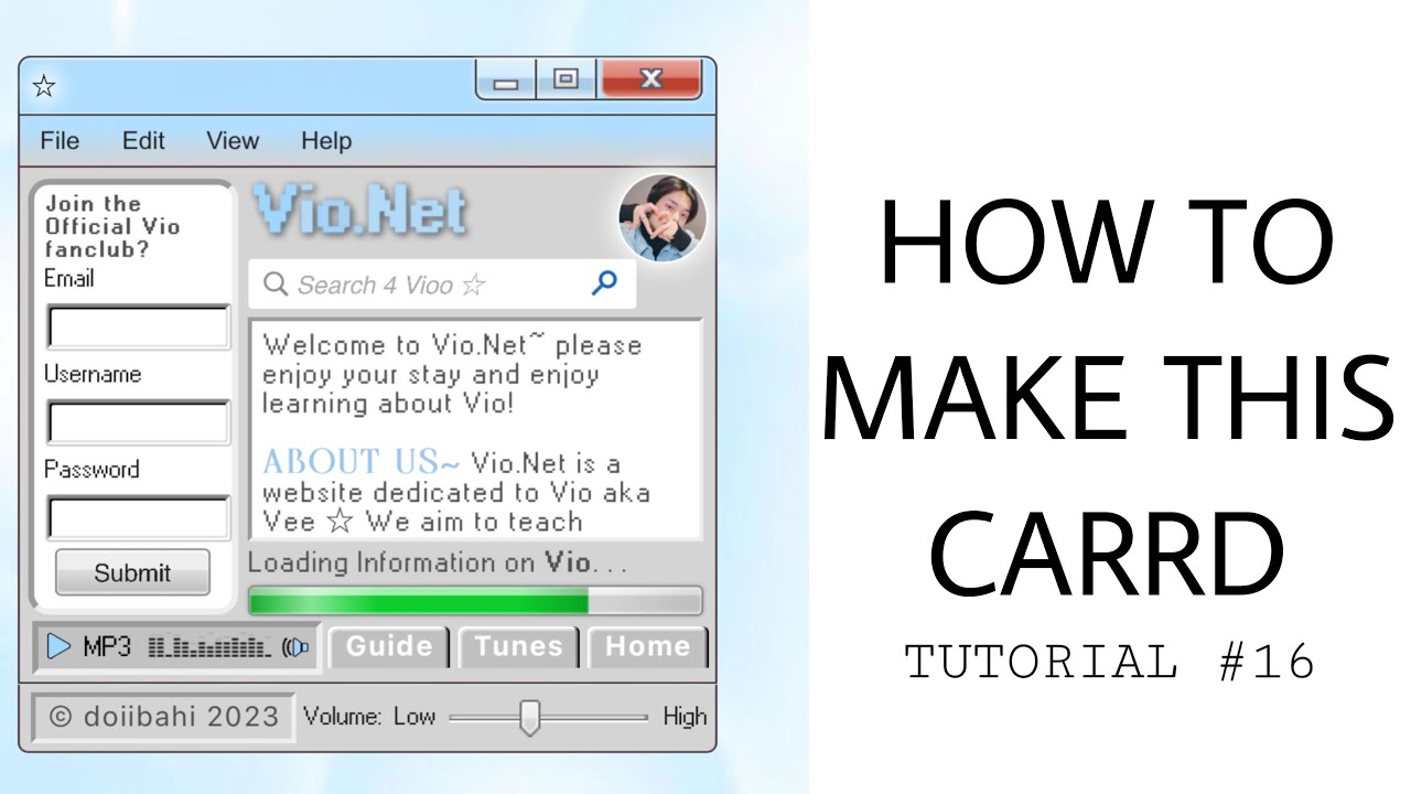 how to make this cute blue interactive website carrd! - © dollbahi [PRO STANDARD]
