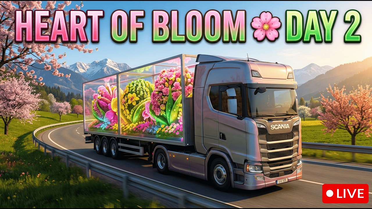 🚛 ETS2 Live:🌸 ETS2 Heart of Bloom Event – Day 2 LIVE | World of Trucks Deliveries | TruckersMP