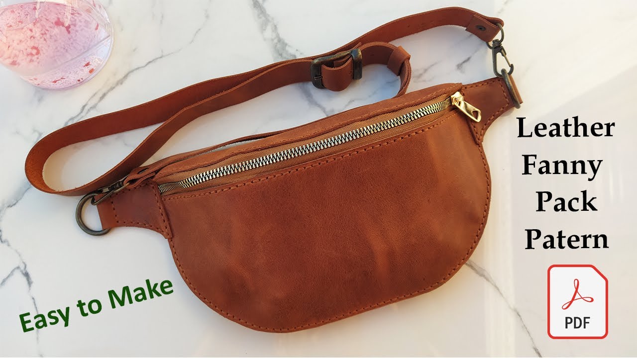 Leather Women Fanny Pack Pattern - Fanny Pack diy -Fanny Pack Tutorial - Making a Leather Fanny Pack