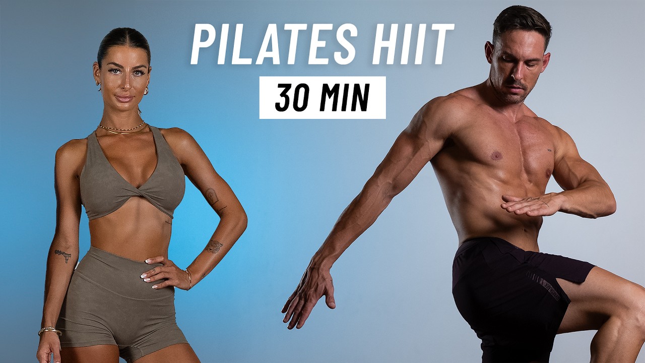 30 Min Full Body Pilates HIIT Workout - All Standing - Burn 300 Calories (No Repeats)