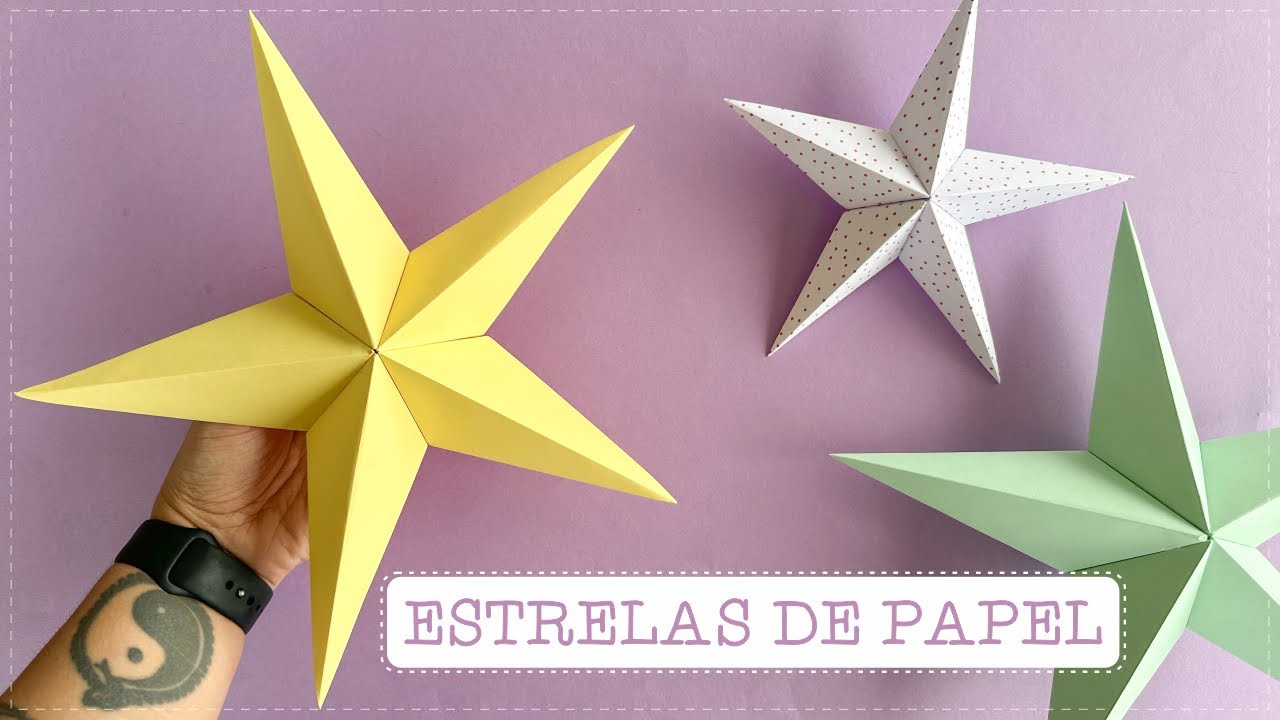 ESTRELA DE NATAL FEITA COM PAPEL - DECORAÇÃO | COMO FAZER? | DIY