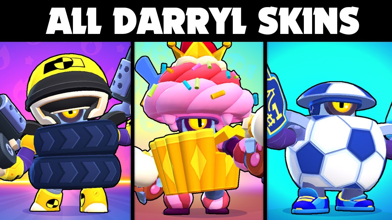 EVERY DARRYL SKIN | Brawl Stars Skin Spotlight