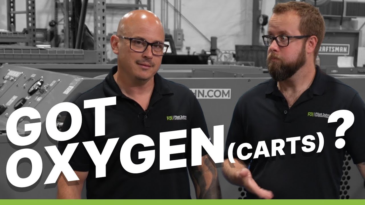 Tronair 4-Bottle Aviation Oxygen Cart | High-Pressure Ground Support for Aircraft Oxygen Systems