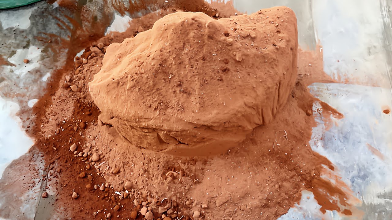 RED DIRT CHUNKS CRUMBLING ON DRY FLOOR | ASMR Relaxation Sounds for Sleep