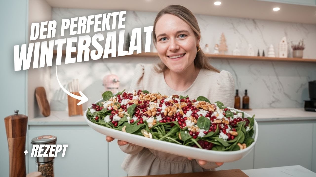 🎄🥗 Ultra leckerer Weihnachtssalat mit Feta & Granatapfel | Einfaches Rezept zum Nachmachen