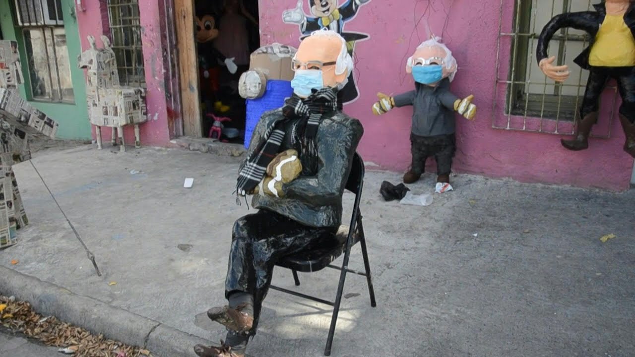 Mexican piñata workshop recreates viral Sanders meme | AFP