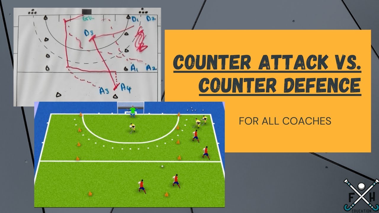 FIELD HOCKEY COUNTER ATTACK VS COUNTER DEFENCE DRILL for all COACHES