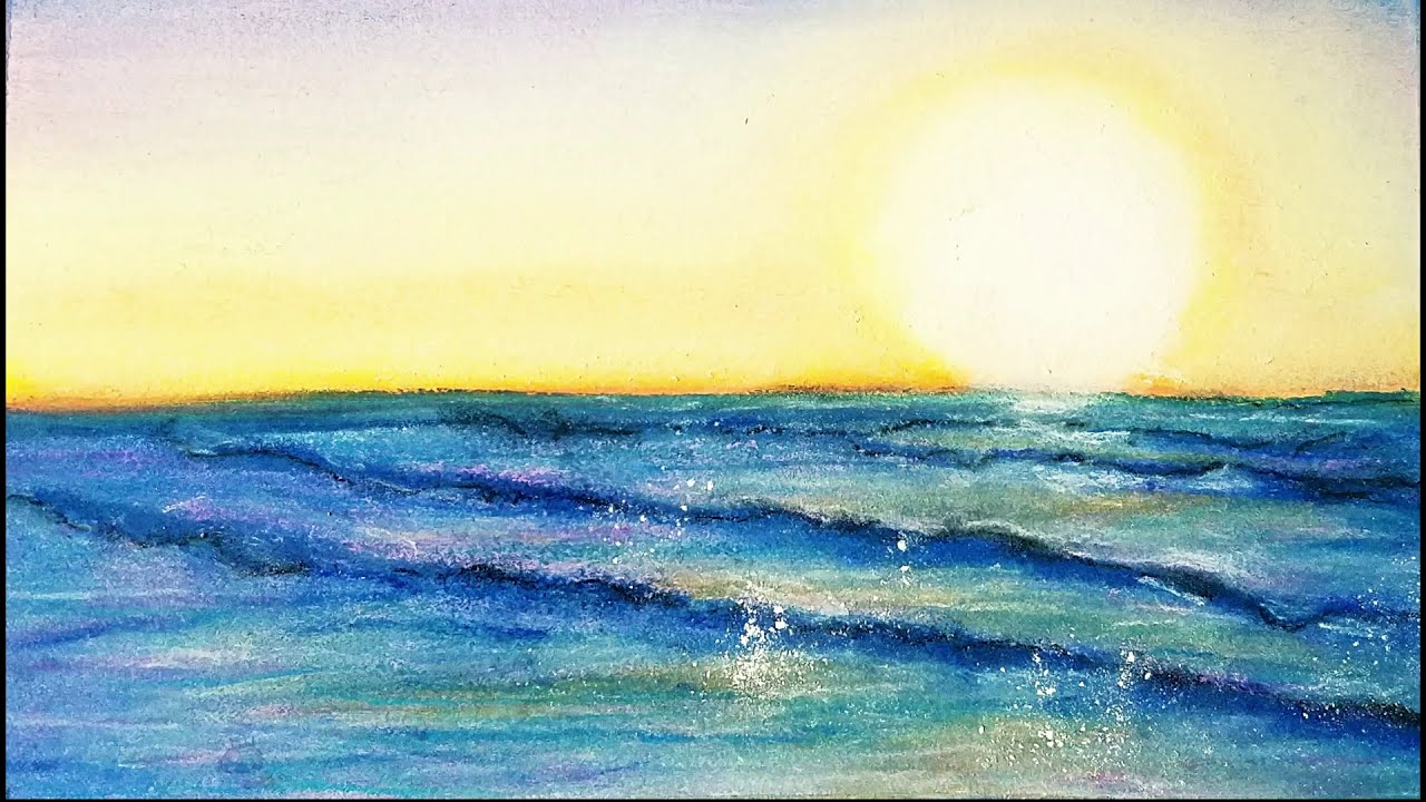 Cómo Dibujar un Paisaje Marino con Tiza Pastel | Dibujos Fáciles con Soft Pastels