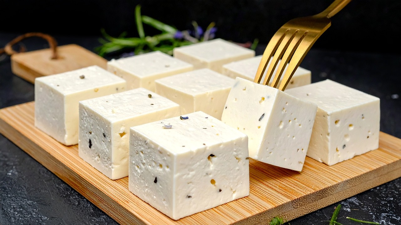 Hausgemachter FETA K&Auml;SE! Besser als im Laden! Fertig in 10 Minuten!