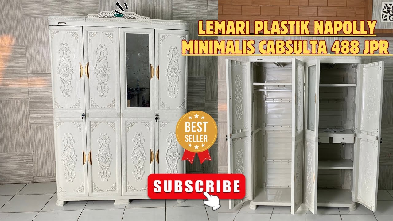 LEMARI PLASTIK NAPOLLY 4 PINTU MINIMALIS  CABSULTA 488 JPR