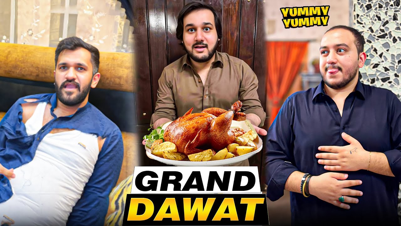 Grand dawat at musa’s place😋Rajab or haider ne dogar ki shirt phar di😂