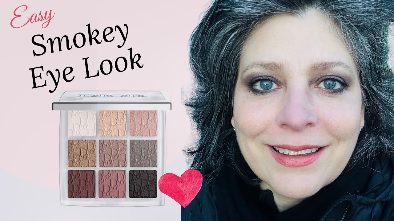 Dior Backstage Eye Palette -002 Smoky Essentials - EASY Smokey Eye  Look with Black and Gray Shadows