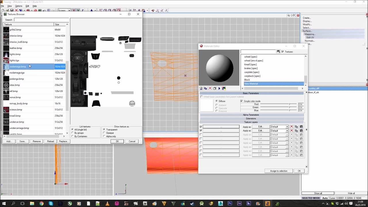 Zmodeler2 Tutorial UV-Map ( raw footage )