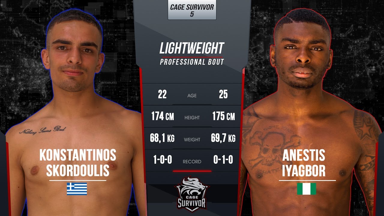 Cage Survivor 5 | Konstantinos Skordoulis vs. Anestis Iyagbor | Full Fight