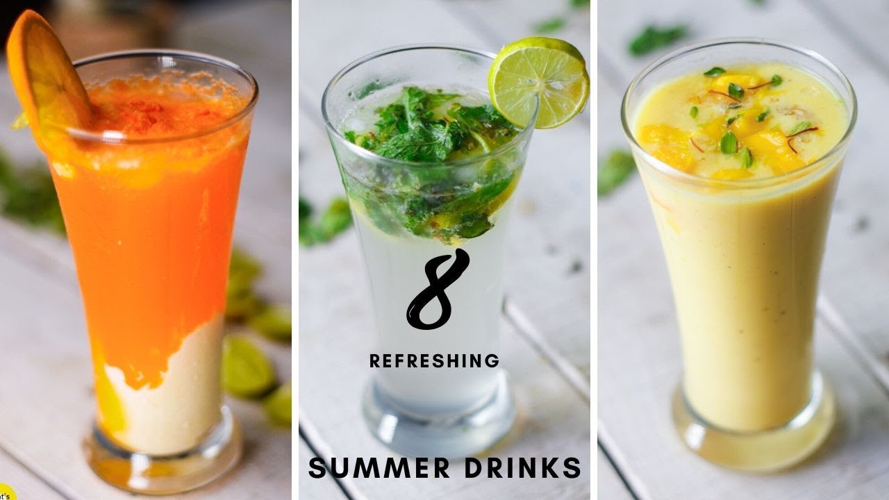 8 Best Summer Drinks Recipes | Refreshing Drinks | गर्मियों  के शरबत