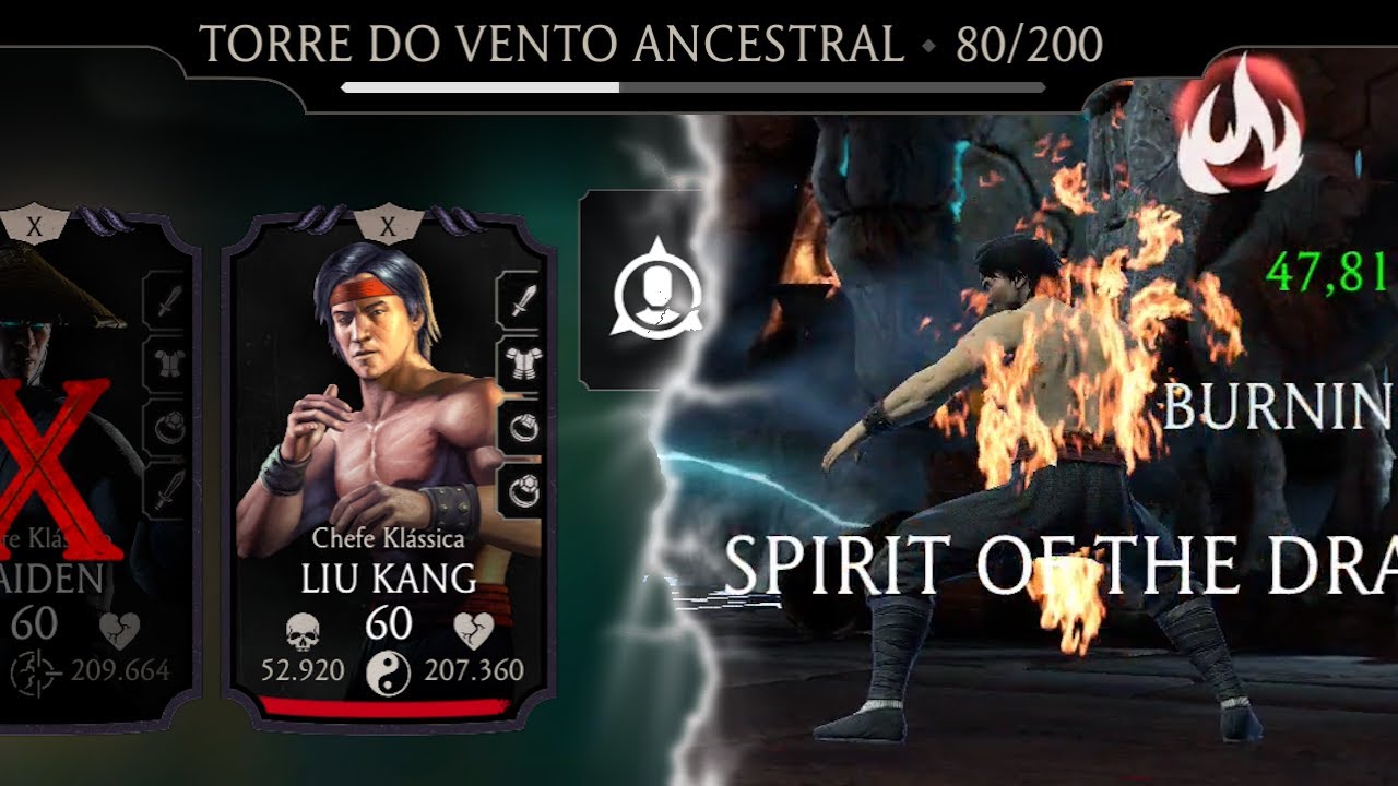 MK Mobile 7.1 | Luta 80 Torre Vento Fatal | Como impedir a cura infinita do Chefe Liu Kang Klássico