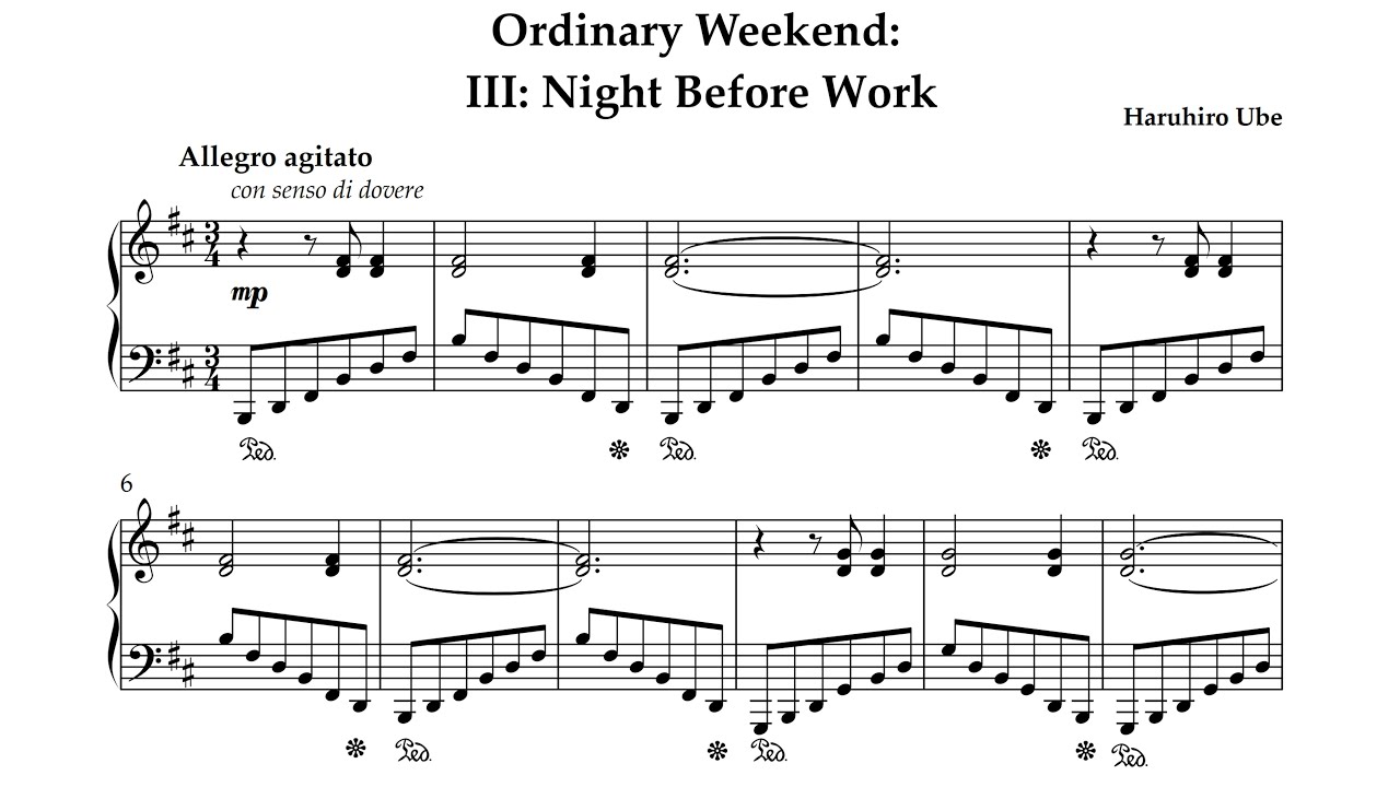 Ordinary Weekend 3 Night Before Work(original composition)
