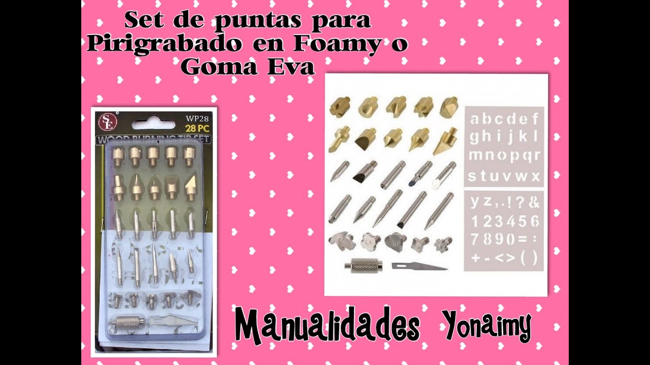 PUNTAS PARA  PIROGRABADO  EN FOAMY O GOMA EVA