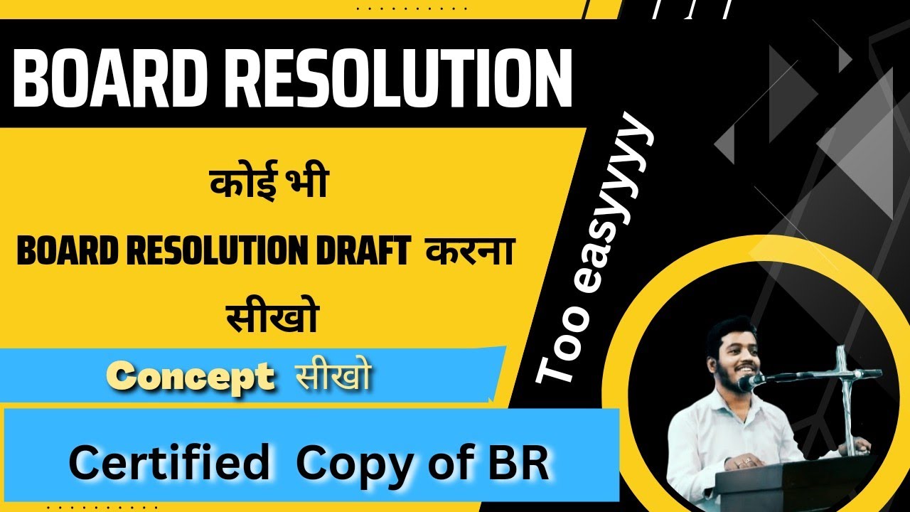 How to Draft Board Resolution for Any company || Complete Concept Of BR || CTC of BR || TLT