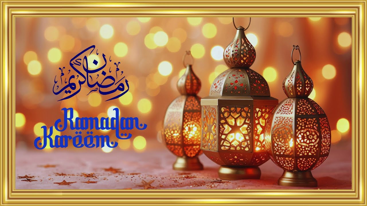RAMADAN KAREEM رمضان كريم  | Art Framed Screensaver | gold framed vintage for your TV | 4K 🔔