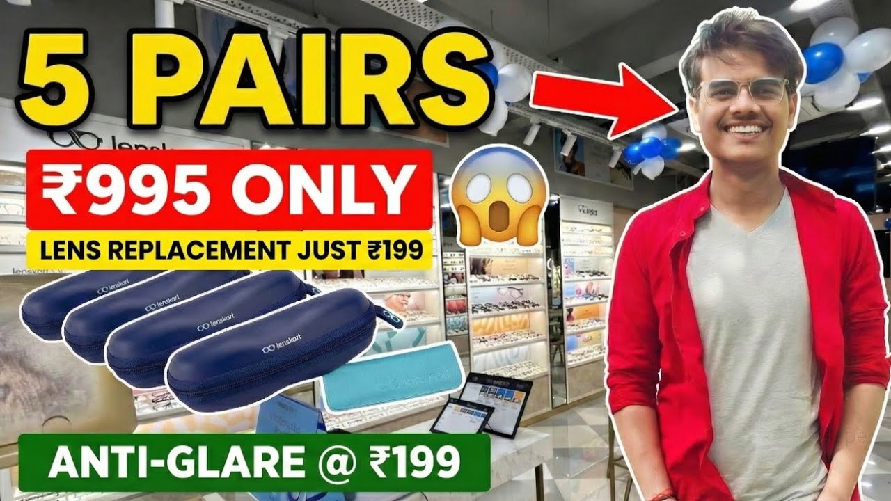 5 Lenskart Lens Replacement Reality👓 | Anti-Glare Lens Sirf ₹199 Mein? 😱 | 5 Pairs @ ₹995 Loot! 🔥