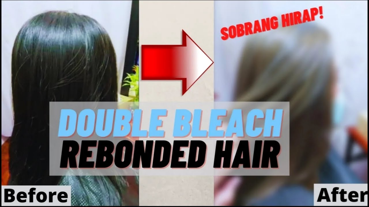 Double Bleach, Highlights and Color on REBONDED HAIR