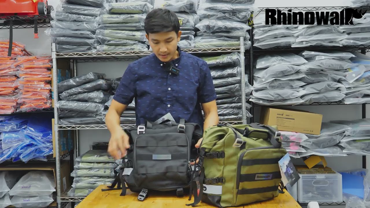 Rhinowalk กระเป๋าข้างมอเตอร์ไซค์กันน้ำ สามารถล็อคกับแร็คข้างได้หลายขนาด