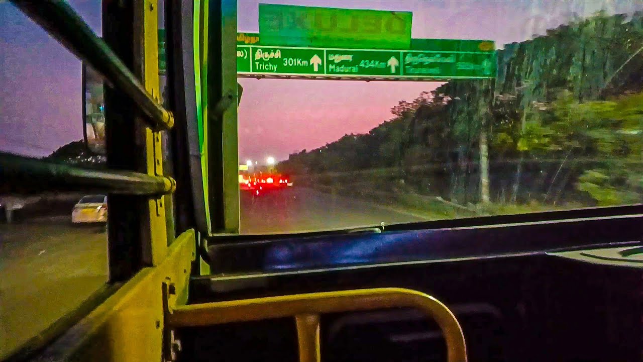91K MTC BS4 Red Bus Ride in Twilight | Irumbuliyur - Peerkankaranai | Thiruvanmiyur - K.C.B.T route