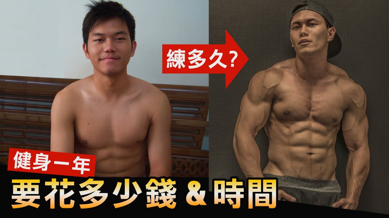 健身一年需要多少【金錢&時間】從瘦子到巨巨 要練多久？│健人心態│ 2021ep20